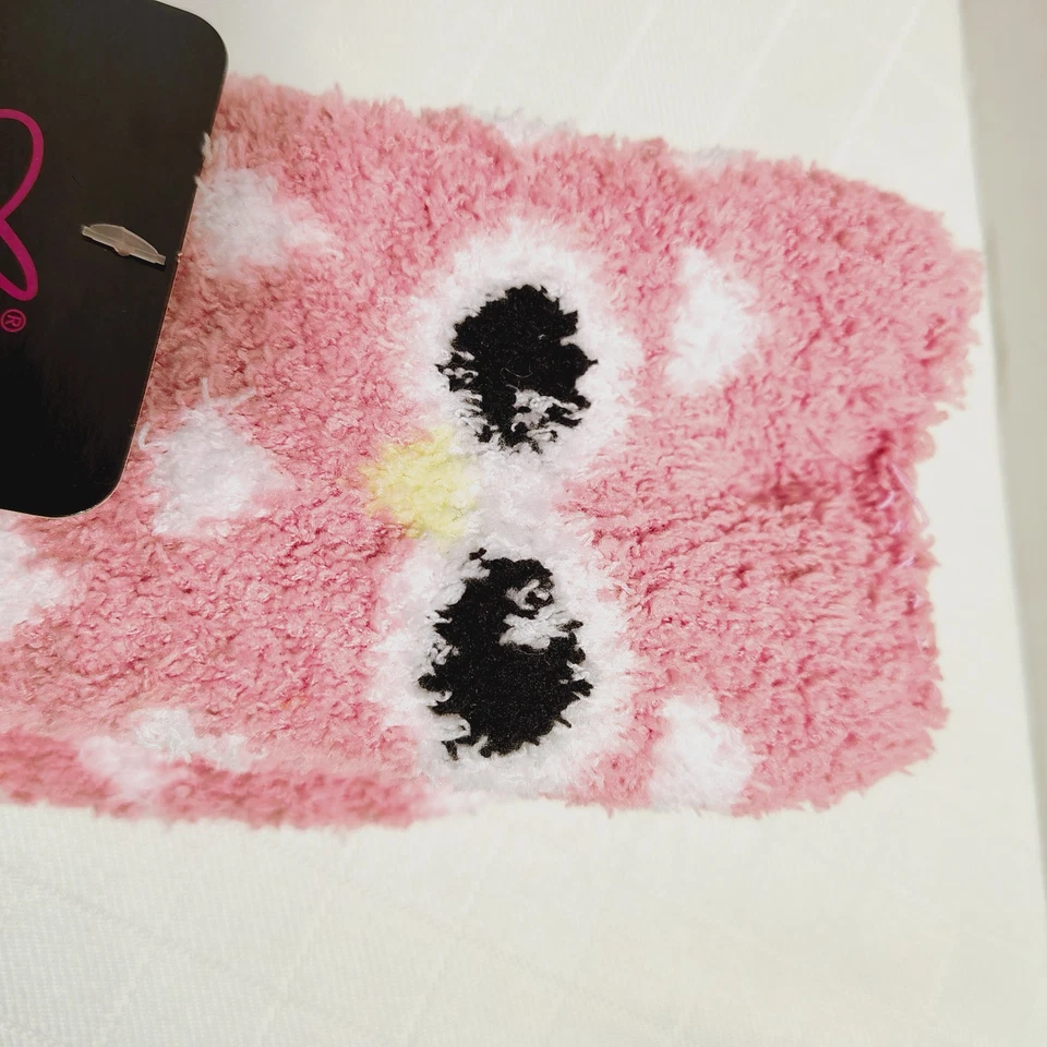 Bobbie Brooks Búho Acogedores Calcetines Rosa Difuso CORAL Zapato Talla 4-10 Hasta la Rodilla Salón Foto 4 de 4