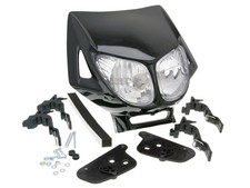 Scheinwerfermaske Enduro Doppeloptik schwarz