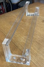 Acrylic Lucite Vintage Double Towel Rack Bars