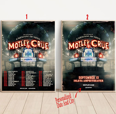 Motley Crue The Return Of Carnival Of Sins 2026 North American Tour Poster