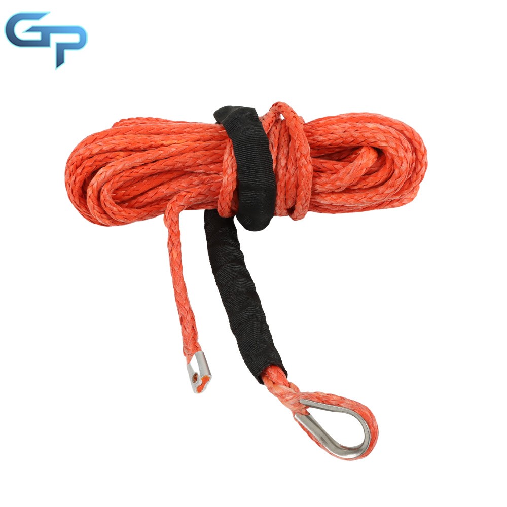 For ATV UTV w/Sheath 12000LBS 5/16"x50' Synthetic Winch Rope Line Recovery Cable