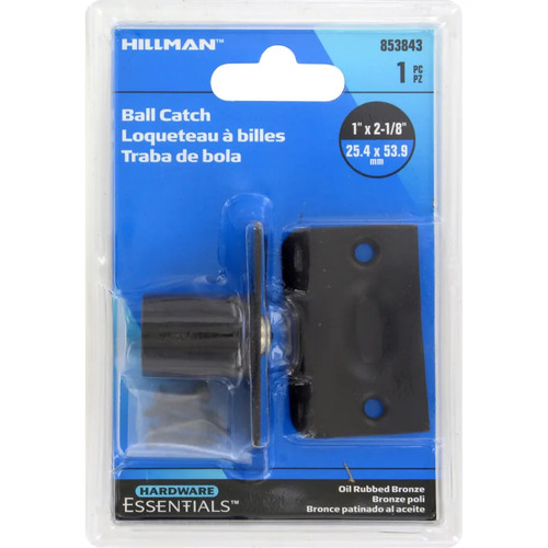 Hillman Ball Catch, Fixed, Oil Rubbed Bronze, (1" x 2-1/8") 853843