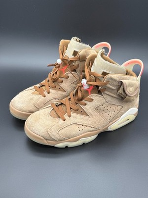 Size 10.5 - Jordan 6 Retro x Travis Scott Mid British Khaki W/ Cactus Jack Tshir
