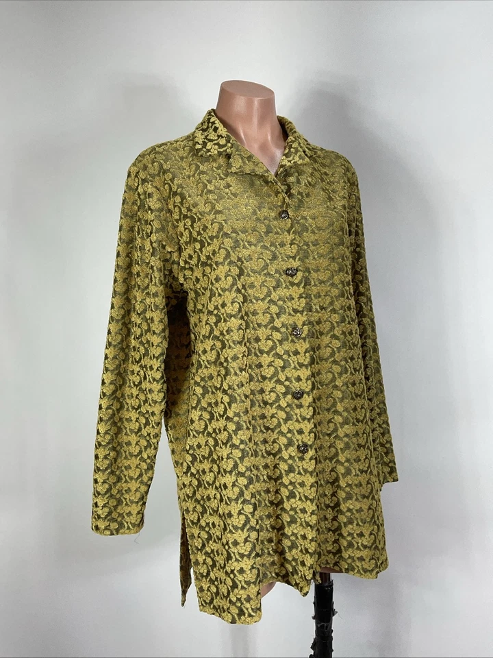 Camisa De Colección Diane von Furstenberg 1X Floral Burnout Color Authority DVF EE. UU. Foto 4 de 4