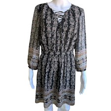 Madewell Floral Lace Up Mini Dress Womens Size 8 NWT Boho Peasant Cottagecore