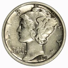 1928-D MERCURY DIME ~ LOTS OF LUSTER! ~ NICE BOLD XF!