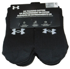  6 NWT Women's UNDER ARMOUR Training Cotton Crew Socks Size S-4/6 Cute FS: 
