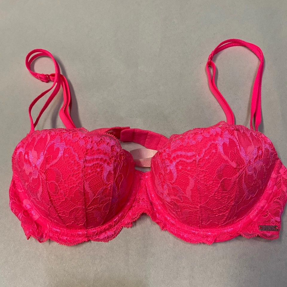 Victoria’s Secret & Gap Body Bras 32B Lot of 4 Date Push Up Favorite T-Shirt Y2K - Image 2 of 4