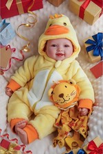 BABESIDE Lightweight Baby Doll Set 15" Realistic Soft 15 Inch, Yellow