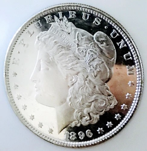 1896 P MORGAN DOLLAR! KING CAMEO DMPL MS+++ HUGE LIQUID BLK MIRRORS$$$ NR #64469