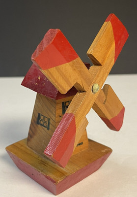Vintage Pella Iowa Wooden Windmill Souvenir