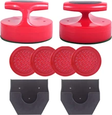 Air Hockey Strikers with 4 Plastic Pucks and 2 Holder Accessories