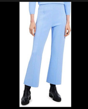NWT Theory Women's Compact Crepe Wide Leg Flare Pants - Color Cornflower Size M