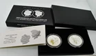 2023-S Reverse Proof $1 Morgan and Peace Silver Dollar 2pc Set with Box and COA
