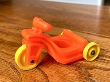 Fisher Price Little People Vintage Child’s Toy Orange Bike Bicycle Tricycle
