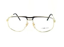 Club LA 7001 Retro Modified Aviator Large Gold Eyeglasses Spring Hinge France