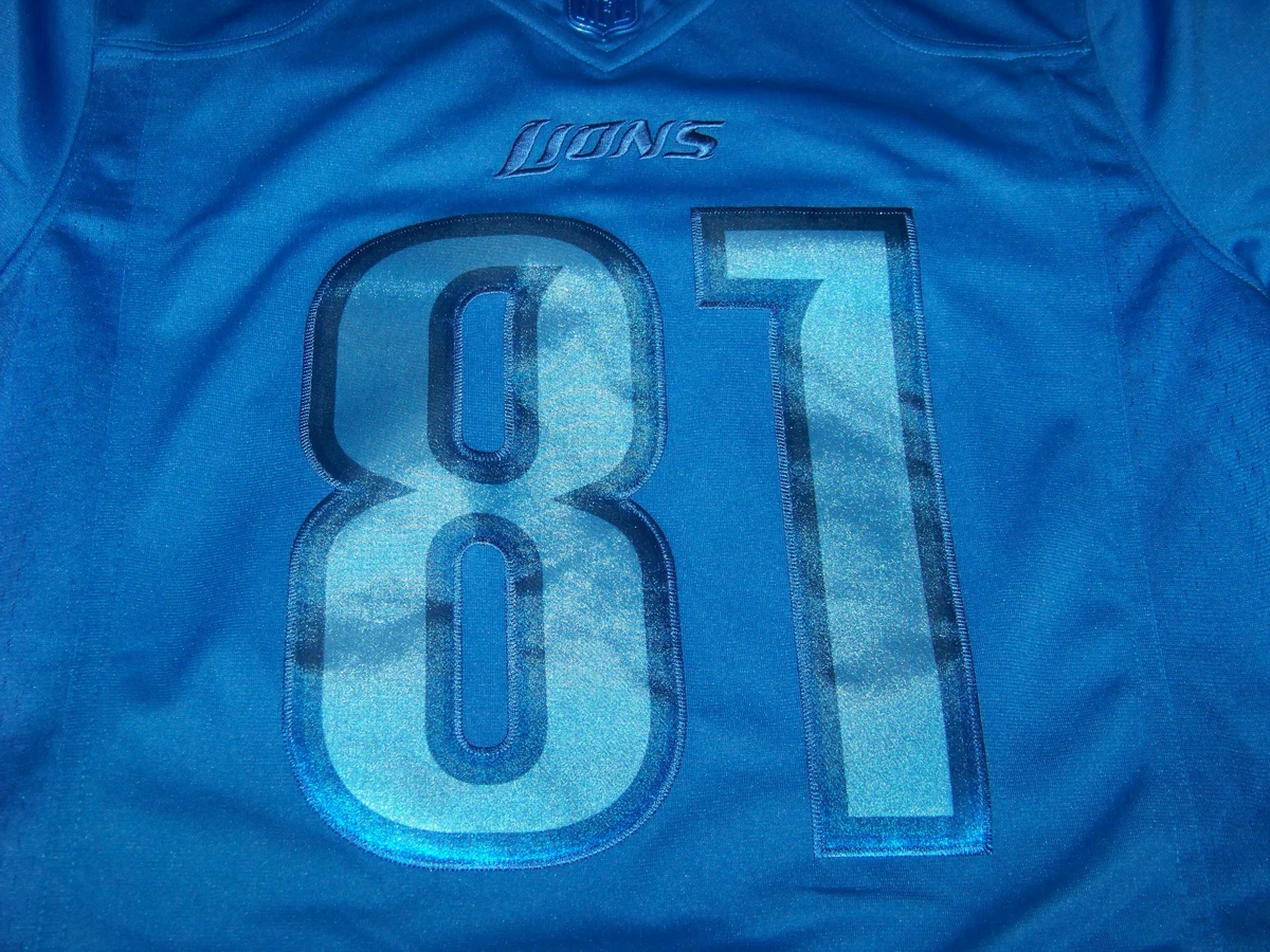 Nike Detroit Lions No81 Calvin Johnson Gray Men's Stitched NFL Limited Rush Jersey