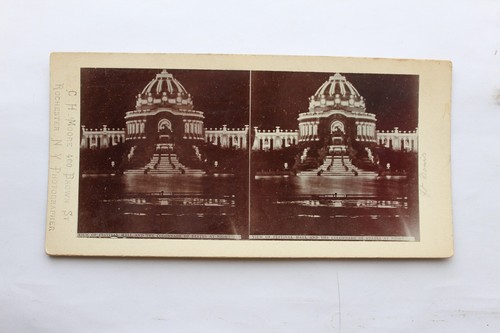 St Louis Fair Stereoview Lot Festival Hall Tag & Nacht Japanische Gärten CH Moore - Bild 5 von 11