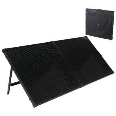 revolt Faltbares Solarpanel mit monokristallinen Zellen, 240 Watt, schwarz