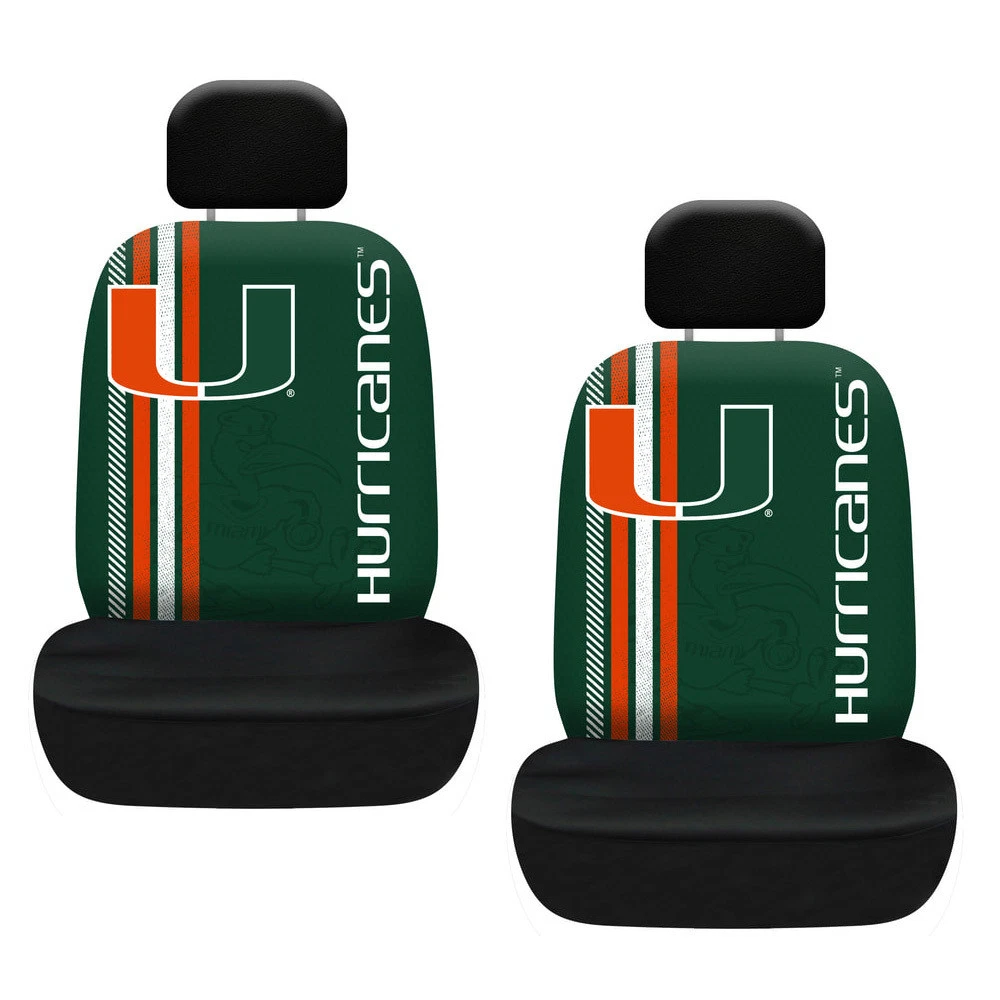 Miami hurricanes top seat covers