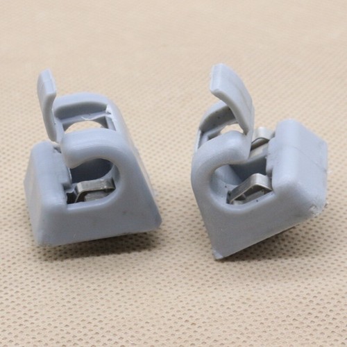2 For Mercedes W123 W124 W126 Interior Gray Sun Visor Clips 126 810 00 12 8412 - Picture 3 of 3
