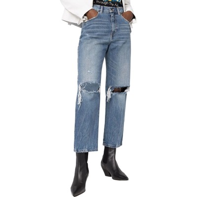 Diesel 2016 D-Air Damen Boyfriend Jeans Straight Cropped Leg Baumwolle Hose Neu