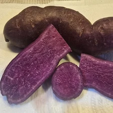 Sweet Potato Seed Purple Japanese 1 Lb Tubers Hawaiian Potatoes Planting Slips