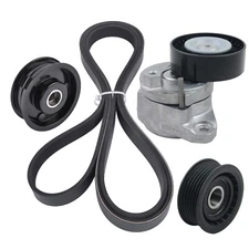 Belt Tensioner & Idler Pulley Serpentine Belt Kit for Mercedes GLK350 ML550 C300
