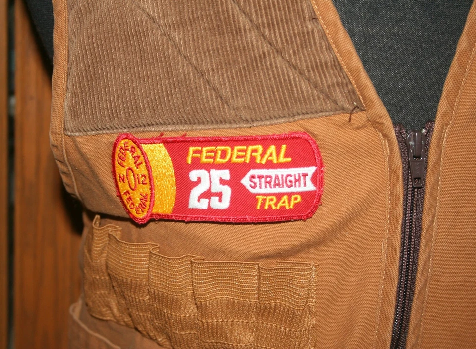 VTG Men's BLUE BILL RedHead Trap Shoot Ammo Vest S/M 31661 Federal Straight Trap - Image 2 of 4