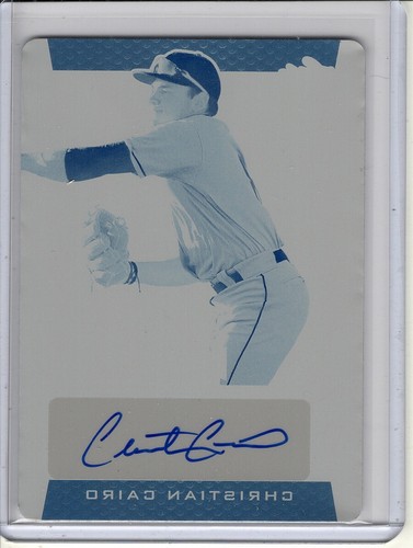 2019 LEAF METAL DRAFT CHRISTIAN CAIRO ROOKIE/RC AUTO #1/1 *PRINT PLATE*