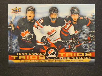 21-22 Team Canada Trios Byfield Lafreniere Cozens Lenticular 3D Card