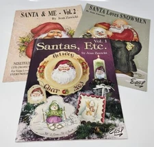 Lot of 3 Santa Snowmen Christmas Decorative Painting Books Jean Zawicki