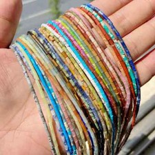 2X4MM Natural Round Column Tube Beads Loose Spacer Crystal Jasper DIY Jewelry