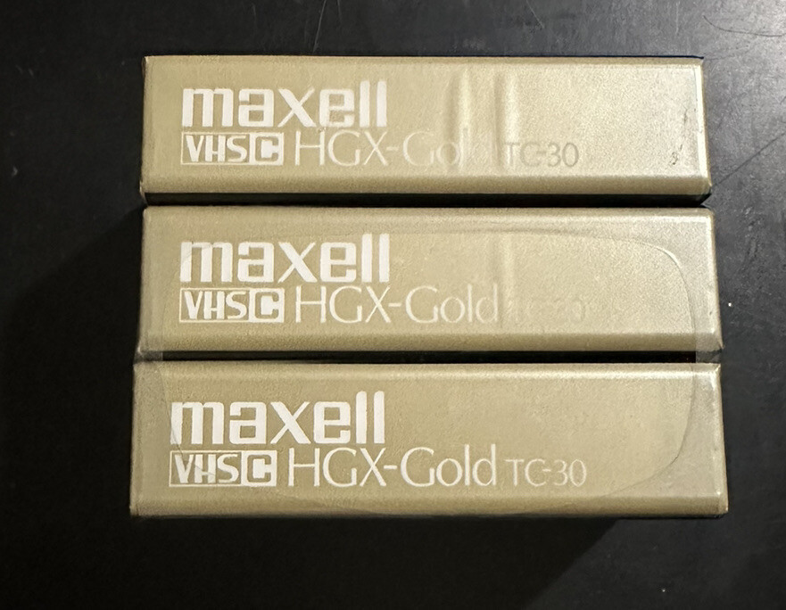 Maxell Camcorder Video Tapes VHS-C TC-30 HGX Gold Premium High Grade Price ⬇️ 🎁-image