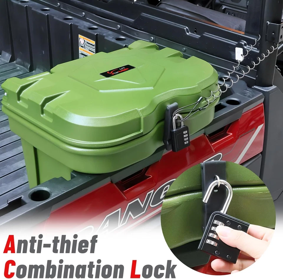 For Polaris Ranger 1000/4 1000 CREW/ 900 /XP 900/ 900 CREW Bed Cargo Storage Box Foto 2 de 4