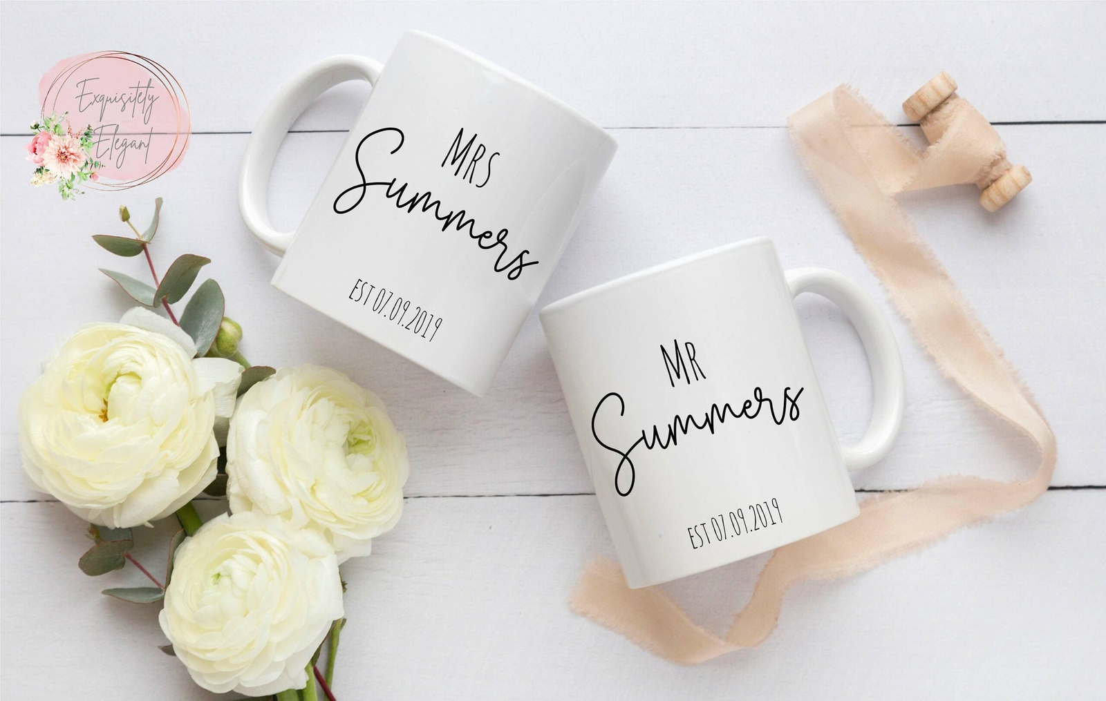 Personalised Couples Mug Wedding Gift Personalised Cup Wedding Mug Mr & Mrs