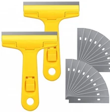 2pack Razor Blade Scraper, Industry Glass Window Scraper, Heavy Duty Cleaning...