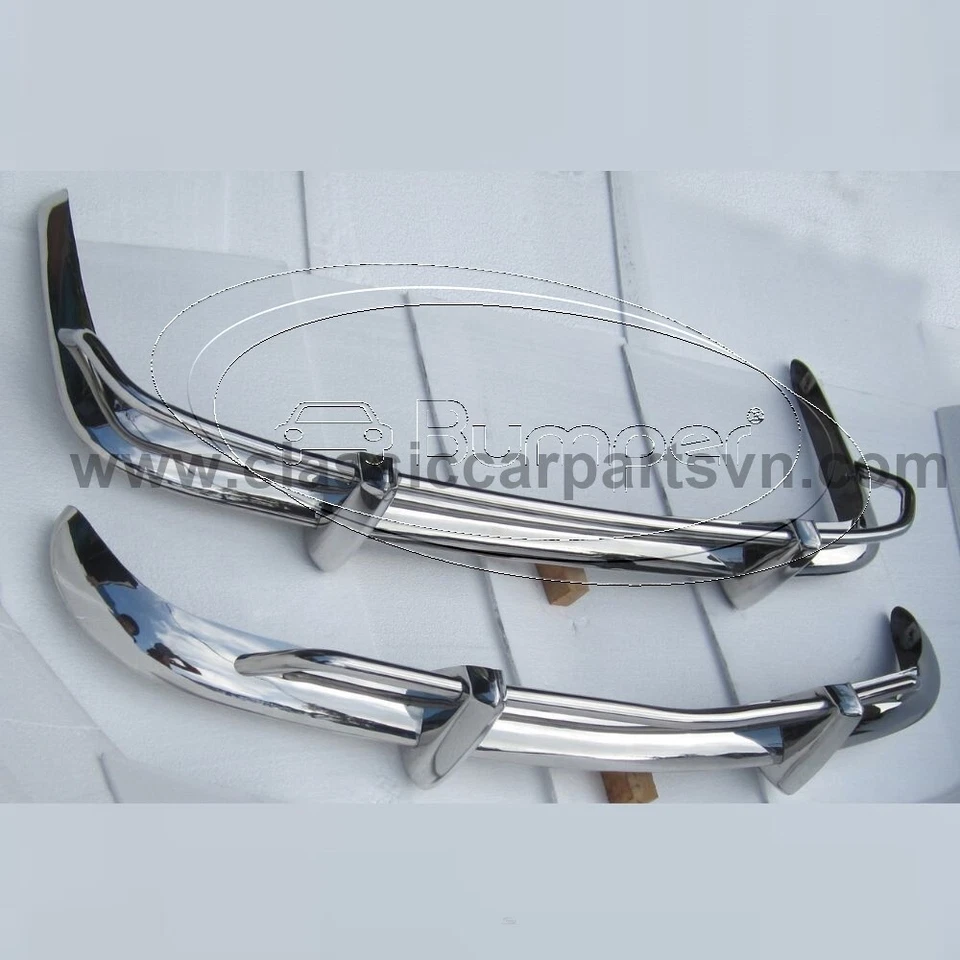 Parachoques Volkswagen Karmann Ghia estilo EE. UU. (1955-1966) de acero inoxidable NUEVO Foto 3 de 4