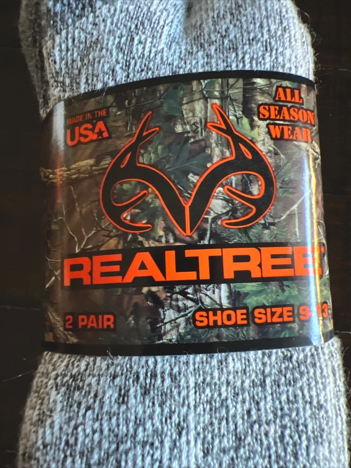 2 PAIRS Variety Cuffs REALTREE 20% Merino Wool Blend Boot Socks Made In USA - Image 4 of 4