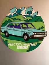 Adhesive Sticker - FIAT 131 Mirafiori - Vintage 80s Original decal