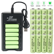 Lot 700mAh AA Rechargeable Battery NiCd 1.2V for Garden Solar Ni-Cd Light Lamp