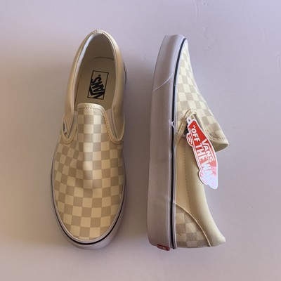 vans slip ons true white