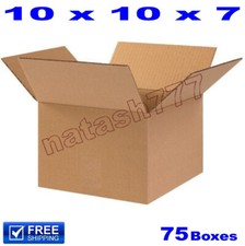 75 - 10x10x7 Cardboard Boxes 32-ECT Mailing Packing Shipping Corrugated Carton