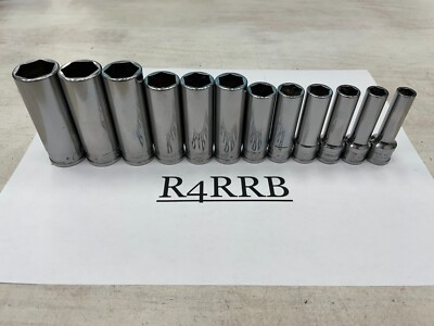 #ad Snap on Tools USA NEW 12pc 3 8quot; Drive METRIC FDX DEEP 6PT Socket Set 212YSFSMY $279.95