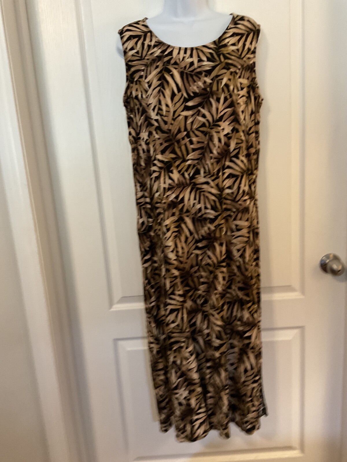 Studio 1940 Brown Leaf Patterned Short Sleeve Jac… - image 7