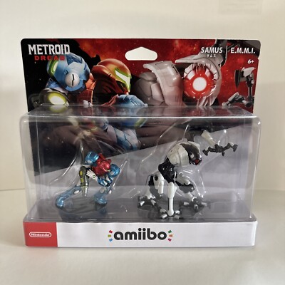 Nintendo amiibo Metroid Dread - Samus and E.M.M.I. Figures (2 Pack Set) NEW
