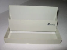 Vintage Fellowes 3.5" Floppy Disk Library Case Storage Box Slim Portable 10-disc