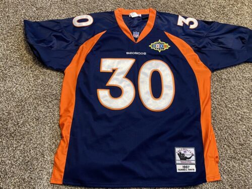 Terrell Davis Broncos 1997 Super Bowl Patch Jersey Size 52, Authentic Throwback - Picture 1 of 10