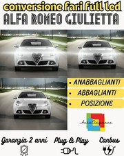 KIT FARI FULL LED ALFA ROMEO GIULIETTA ANABBAGLIANTI + ABBAGLIANTI 22000 LUMEN