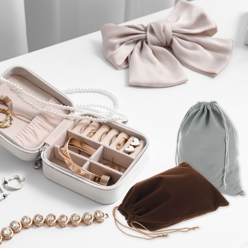 25 Pcs Velvet Drawstring Bag 8 x 10 Inch Jewelry Pouches Gift Bags